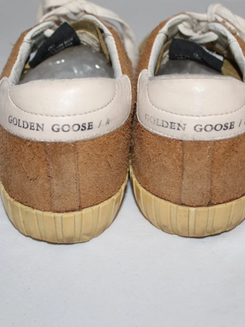 GOLDEN GOOSE Superstar GGDB Lace Up Sneakers Flats Brown Suede Leather Flats 38